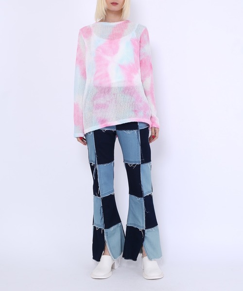 PUNYUS（プニュズ）の「グラデーションニットプルオーバー（ニット/セーター・レディース・グリーン/ピンク/ブルー・2/3/1/4）」の15枚目の写真