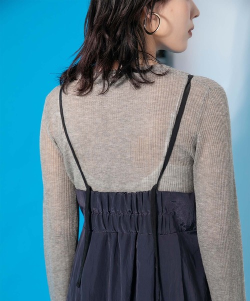 Eimee Law タックビスチェキャミドレスロング ワンピース Eimee Law（エイミーロウ）の「タックビスチェキャミドレス