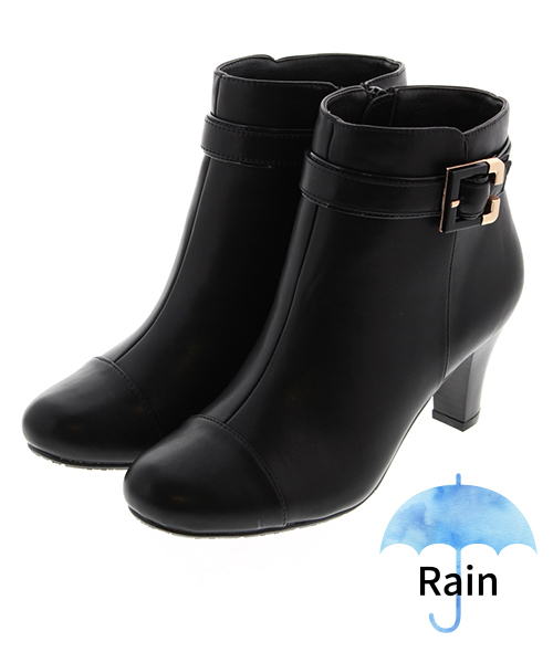 JELLY BEANS（ジェリービーンズ）の「【レイン対応】ベルトラインレインブーツ(404-1835)JELLY BEANS(ジェリービーンズ)（レインシューズ・レディース・ブラック/グレー/ブラック系その他・L/S/M）」の2枚目の写真