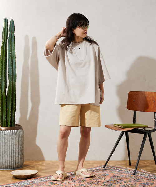 JOURNAL STANDARD relume（ジャーナルスタンダード　レリューム）の「【追加】CALIFORNIA ライト半袖スウェットTEE（Tシャツ/カットソー・メンズ・サックスブルー/ダークグリーン/パープル系その他/ブラック/ベージュ系その他/オレンジ・LARGE/MEDIUM）」の9枚目の写真