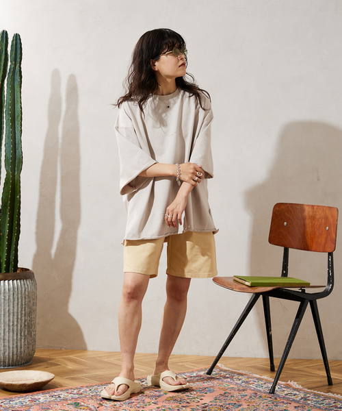 JOURNAL STANDARD relume（ジャーナルスタンダード　レリューム）の「【追加】CALIFORNIA ライト半袖スウェットTEE（Tシャツ/カットソー・メンズ・サックスブルー/ダークグリーン/パープル系その他/ブラック/ベージュ系その他/オレンジ・LARGE/MEDIUM）」の10枚目の写真