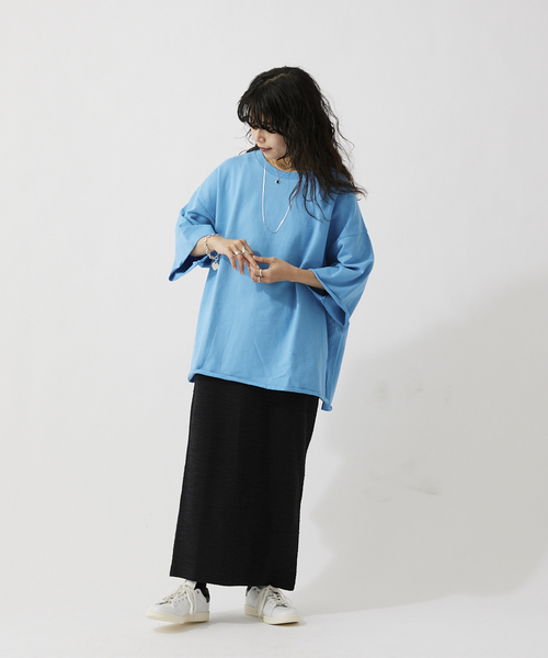 JOURNAL STANDARD relume（ジャーナルスタンダード　レリューム）の「【追加】CALIFORNIA ライト半袖スウェットTEE（Tシャツ/カットソー・メンズ・サックスブルー/ダークグリーン/パープル系その他/ブラック/ベージュ系その他/オレンジ・LARGE/MEDIUM）」の11枚目の写真