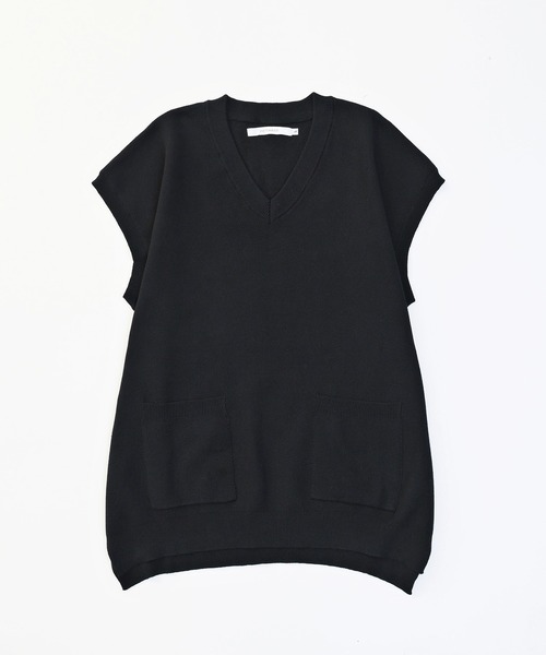 VICTIM（ヴィクティム）の「VICTIM ヴィクティム / BIG KNIT VEST ビッグシルエットコットンニットベスト / VTM-23-V-028（ベスト・メンズ・グレイッシュベージュ/オリーブ/ブラック・MEDIUM/LARGE）」の2枚目の写真