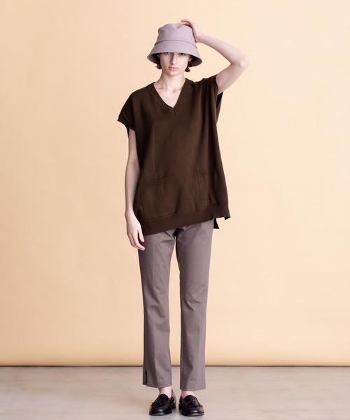 VICTIM（ヴィクティム）の「VICTIM ヴィクティム / BIG KNIT VEST ビッグシルエットコットンニットベスト / VTM-23-V-028（ベスト・メンズ・グレイッシュベージュ/オリーブ/ブラック・MEDIUM/LARGE）」の8枚目の写真