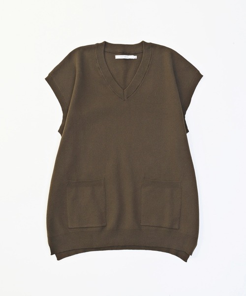VICTIM（ヴィクティム）の「VICTIM ヴィクティム / BIG KNIT VEST ビッグシルエットコットンニットベスト / VTM-23-V-028（ベスト・メンズ・グレイッシュベージュ/オリーブ/ブラック・MEDIUM/LARGE）」の6枚目の写真