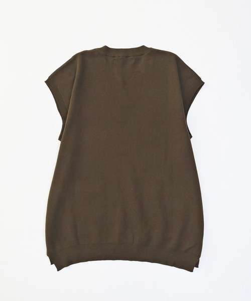 VICTIM（ヴィクティム）の「VICTIM ヴィクティム / BIG KNIT VEST ビッグシルエットコットンニットベスト / VTM-23-V-028（ベスト・メンズ・グレイッシュベージュ/オリーブ/ブラック・MEDIUM/LARGE）」の10枚目の写真