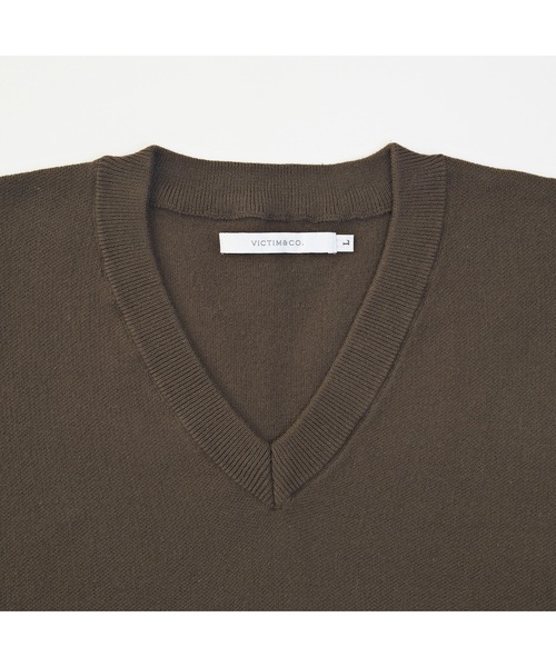VICTIM（ヴィクティム）の「VICTIM ヴィクティム / BIG KNIT VEST ビッグシルエットコットンニットベスト / VTM-23-V-028（ベスト・メンズ・グレイッシュベージュ/オリーブ/ブラック・MEDIUM/LARGE）」の9枚目の写真