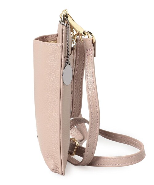 LAURA ASHLEY(ローラアシュレイ)の「レザースマホショルダー(ショルダーバッグ・レディース・ブラック/ベビーピンク/グレー・00)」の5枚目の写真