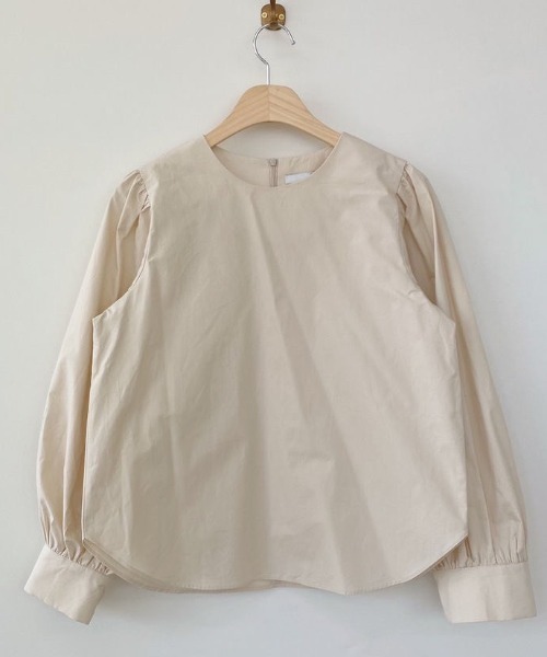 LAC-VERT(ラック・ヴェール)の「ボリュームスリーブブラウス(シャツ/ブラウス・レディース・ホワイト/アイボリー/ミント・FREE)」の9枚目の写真