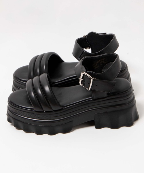 WEGO（ウィゴー）の「WEGO/ボリュームパデッドサンダル（サンダル・レディース・ホワイト/ブラック・MEDIUM/LARGE）」の8枚目の写真