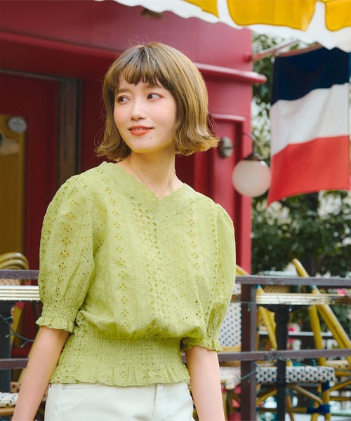 【2WAY】アイレットコットンレースブラウス セール】 SEA NEW YORK GEORGINA コットン アイレットレース