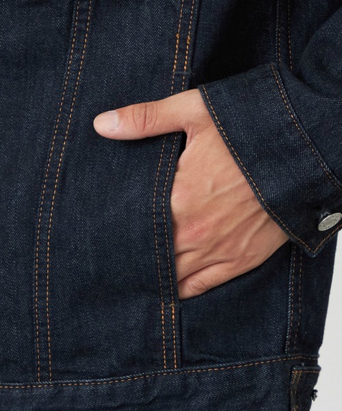 EDWIN（エドウィン）の「EDWIN エドウィン デニムジャケット ジージャン ブルゾン ユニセックス（デニムジャケット・メンズ・ブラック/ホワイト/ライトインディゴブルー/ブルー/インディゴブルー/ブラック系その他/ブルー系その他/ブラック系その他2・SMALL/MEDIUM/X-LARGE/LARGE）」の13枚目の写真