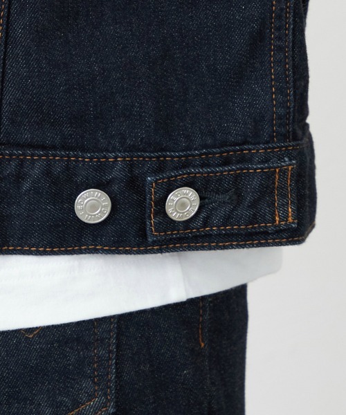 EDWIN（エドウィン）の「EDWIN エドウィン デニムジャケット ジージャン ブルゾン ユニセックス（デニムジャケット・メンズ・ブラック/ホワイト/ライトインディゴブルー/ブルー/インディゴブルー/ブラック系その他/ブルー系その他/ブラック系その他2・SMALL/MEDIUM/X-LARGE/LARGE）」の12枚目の写真