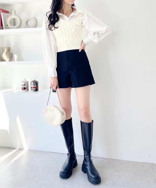 Heather(ヘザー)の「フロントポケットショートパンツ 195450(その他パンツ・レディース・ブラック/オフホワイト/グリーン/ブラウン・S/M)」の5枚目の写真