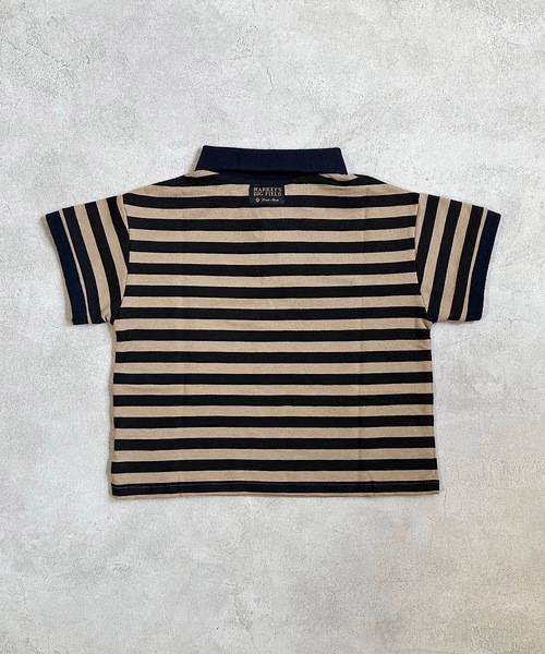 BIG FIELD(ビッグフィールド)の「ボーダーワイドポロシャツ(90~150cm)(Tシャツ/カットソー・キッズ・グリーン/ブラック・90/100/110/120/130/140/150)」の10枚目の写真