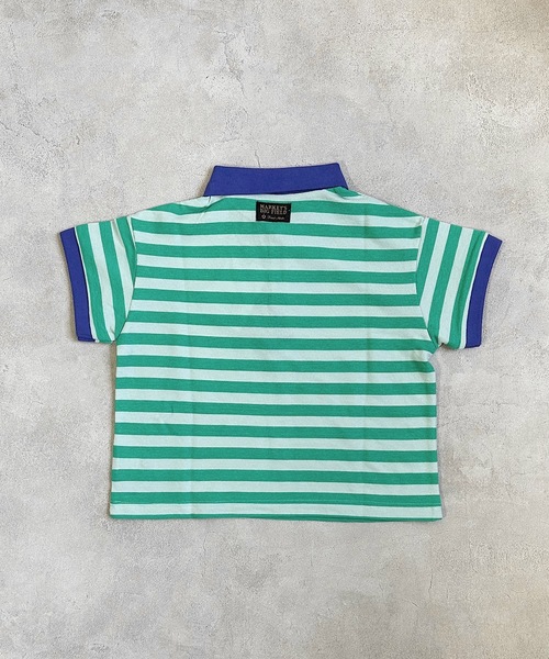 BIG FIELD(ビッグフィールド)の「ボーダーワイドポロシャツ(90~150cm)(Tシャツ/カットソー・キッズ・グリーン/ブラック・90/100/110/120/130/140/150)」の12枚目の写真