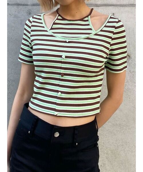 EMODA(エモダ)の「レイヤードホルタートップス(Tシャツ/カットソー・レディース・ブラック/ブルー/その他/その他1・FREE)」の11枚目の写真