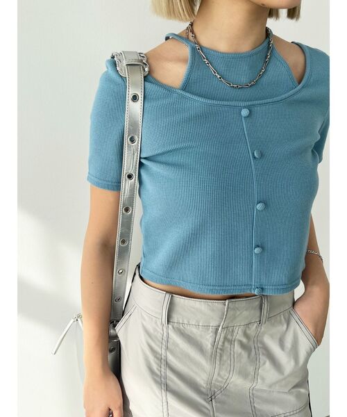 EMODA(エモダ)の「レイヤードホルタートップス(Tシャツ/カットソー・レディース・ブラック/ブルー/その他/その他1・FREE)」の16枚目の写真