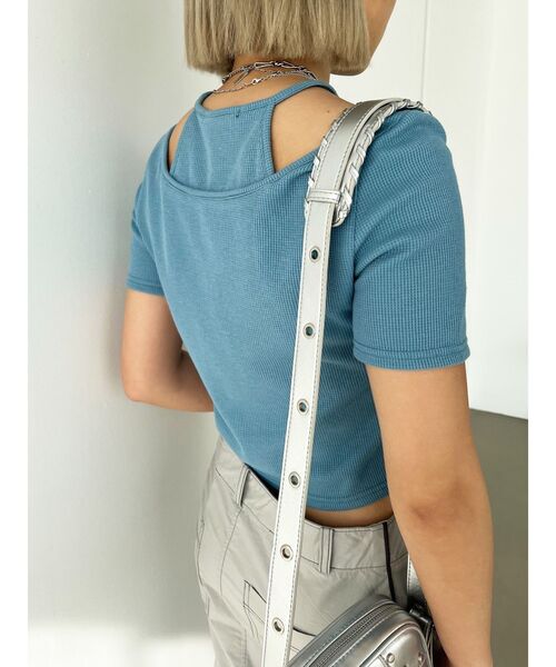 EMODA(エモダ)の「レイヤードホルタートップス(Tシャツ/カットソー・レディース・ブラック/ブルー/その他/その他1・FREE)」の5枚目の写真