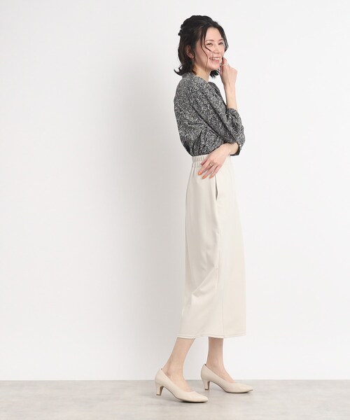 DRESKIP(ドレスキップ)の「◆レディな気分高まる!前釦スタンドカラーブラウス(シャツ/ブラウス・レディース・オフホワイト/ライトグリーン/ホワイト系3/ブラック系・02/03/04)」の7枚目の写真