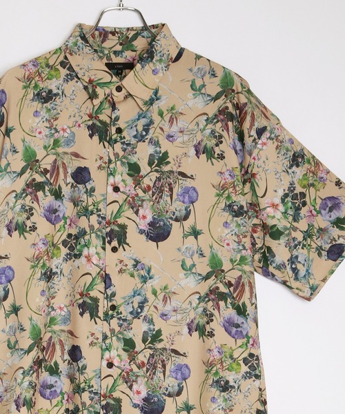 WESTSEA(ウエストシー)の「ルーズサイズ とろみシャツ 花柄 半袖シャツ(シャツ/ブラウス・メンズ・ベージュ/ブラック系その他2/ブラック/ブラック系その他3/ブラック系その他/ホワイト系その他/グレー/アイボリー/ブラック系その他4/ホワイト/ホワイト系その他2/ホワイト系その他3/ベージュ系その他/ブラック系その他5/ブラック系その他6/ブラック系その他7/ブラック系・L/M)」の16枚目の写真