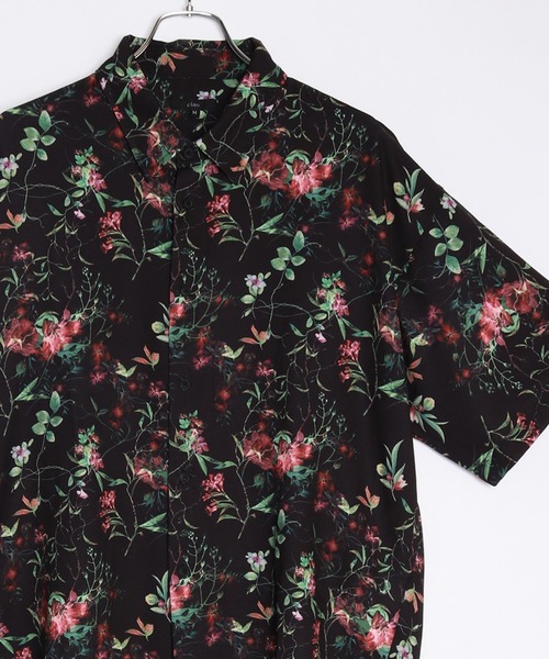WESTSEA(ウエストシー)の「ルーズサイズ とろみシャツ 花柄 半袖シャツ(シャツ/ブラウス・メンズ・ベージュ/ブラック系その他2/ブラック/ブラック系その他3/ブラック系その他/ホワイト系その他/グレー/アイボリー/ブラック系その他4/ホワイト/ホワイト系その他2/ホワイト系その他3/ベージュ系その他/ブラック系その他5/ブラック系その他6/ブラック系その他7/ブラック系・L/M)」の8枚目の写真