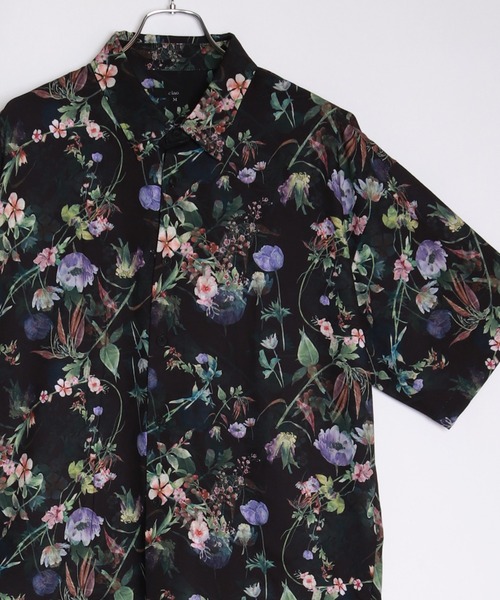 WESTSEA(ウエストシー)の「ルーズサイズ とろみシャツ 花柄 半袖シャツ(シャツ/ブラウス・メンズ・ベージュ/ブラック系その他2/ブラック/ブラック系その他3/ブラック系その他/ホワイト系その他/グレー/アイボリー/ブラック系その他4/ホワイト/ホワイト系その他2/ホワイト系その他3/ベージュ系その他/ブラック系その他5/ブラック系その他6/ブラック系その他7/ブラック系・L/M)」の9枚目の写真