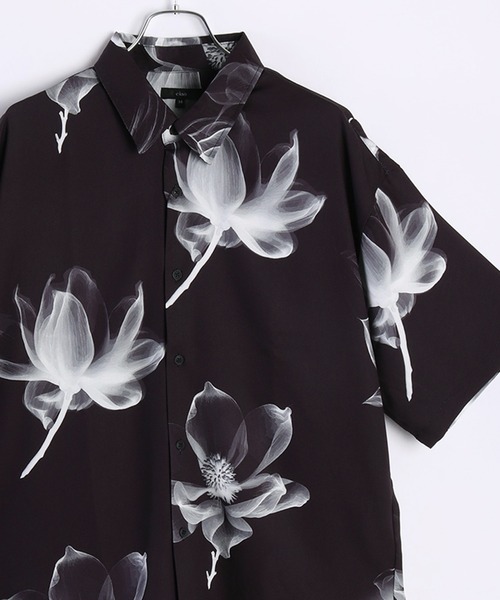 ジャーナルスタンダード Look O 黒 半袖シャツ 花模様（春の大人