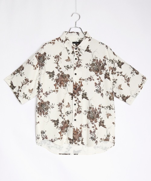 WESTSEA(ウエストシー)の「ルーズサイズ とろみシャツ 花柄 半袖シャツ(シャツ/ブラウス・メンズ・ベージュ/ブラック系その他2/ブラック/ブラック系その他3/ブラック系その他/ホワイト系その他/グレー/アイボリー/ブラック系その他4/ホワイト/ホワイト系その他2/ホワイト系その他3/ベージュ系その他/ブラック系その他5/ブラック系その他6/ブラック系その他7/ブラック系・L/M)」の18枚目の写真