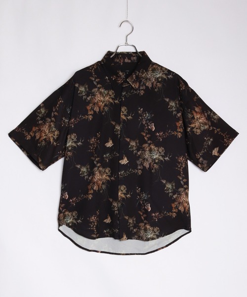 WESTSEA(ウエストシー)の「ルーズサイズ とろみシャツ 花柄 半袖シャツ(シャツ/ブラウス・メンズ・ベージュ/ブラック系その他2/ブラック/ブラック系その他3/ブラック系その他/ホワイト系その他/グレー/アイボリー/ブラック系その他4/ホワイト/ホワイト系その他2/ホワイト系その他3/ベージュ系その他/ブラック系その他5/ブラック系その他6/ブラック系その他7/ブラック系・L/M)」の21枚目の写真
