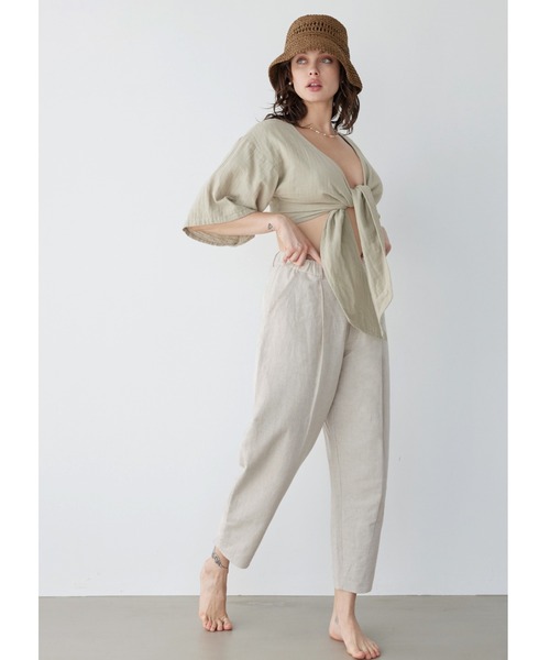 ALEXIA STAM（アリシアスタン）の「Tie Front Gauze Top