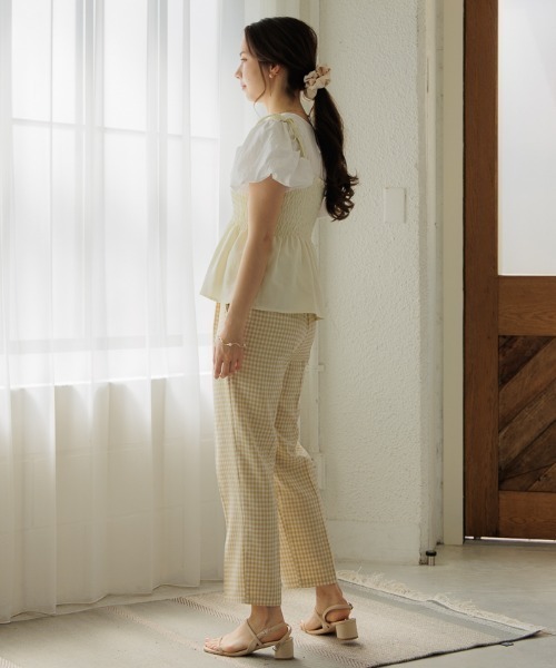 flower（フラワー）の「プレイフルチェックパンツ（その他パンツ・レディース・ベージュ/ブラック・FREE）」の21枚目の写真