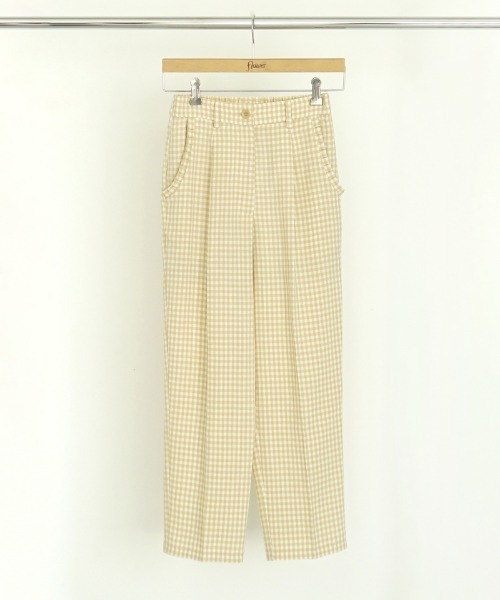 flower（フラワー）の「プレイフルチェックパンツ（その他パンツ・レディース・ベージュ/ブラック・FREE）」の9枚目の写真