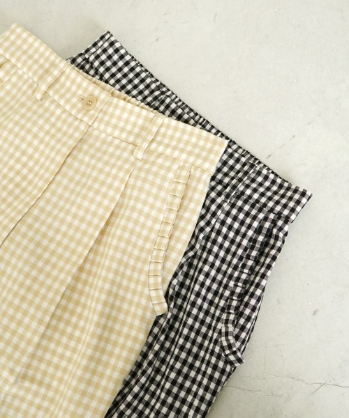 flower（フラワー）の「プレイフルチェックパンツ（その他パンツ・レディース・ベージュ/ブラック・FREE）」の22枚目の写真