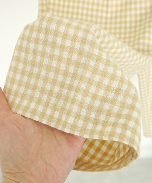 flower（フラワー）の「プレイフルチェックパンツ（その他パンツ・レディース・ベージュ/ブラック・FREE）」の6枚目の写真