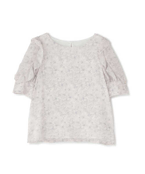 PROPORTION BODY DRESSING（プロポーションボディドレッシング）の「シアーラッフルブラウス / 1213210602（シャツ/ブラウス・レディース・グレー/ダークグレー/ベージュ・SMALL/MEDIUM）」の13枚目の写真