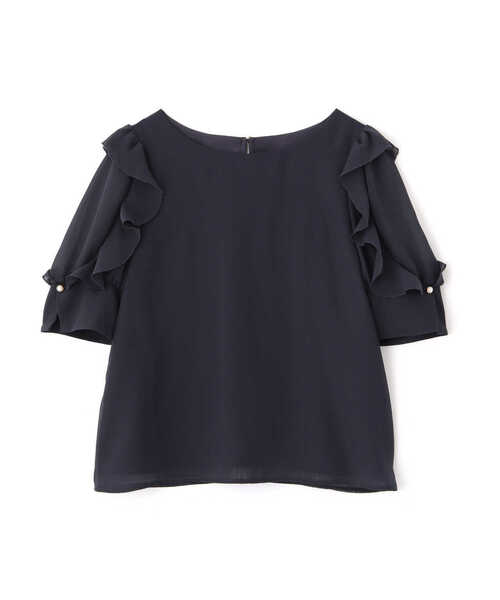 PROPORTION BODY DRESSING（プロポーションボディドレッシング）の「シアーラッフルブラウス / 1213210602（シャツ/ブラウス・レディース・グレー/ダークグレー/ベージュ・SMALL/MEDIUM）」の17枚目の写真