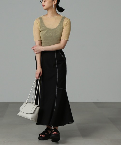 FREE'S MART（フリーズマート）の「◆ラメシアー半袖カットソー（Tシャツ/カットソー・レディース・ブルー/ブラック/ホワイト・FREE）」の15枚目の写真