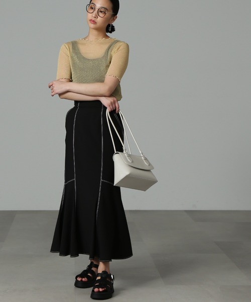 FREE'S MART（フリーズマート）の「◆ラメシアー半袖カットソー（Tシャツ/カットソー・レディース・ブルー/ブラック/ホワイト・FREE）」の13枚目の写真