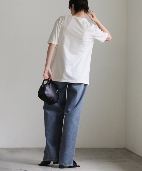 select MOCA（セレクトモカ）の「ネックストラップTシャツ（Tシャツ/カットソー・レディース・ホワイト/ライトオリーブ/スミクロ/ブラック・FREE）」の22枚目の写真