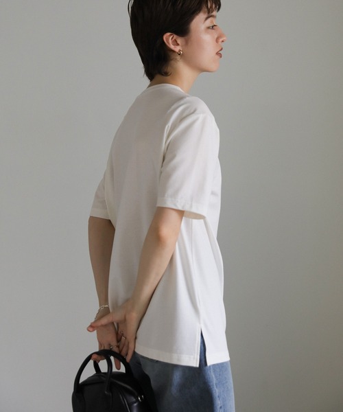 select MOCA（セレクトモカ）の「ネックストラップTシャツ（Tシャツ/カットソー・レディース・ホワイト/ライトオリーブ/スミクロ/ブラック・FREE）」の21枚目の写真