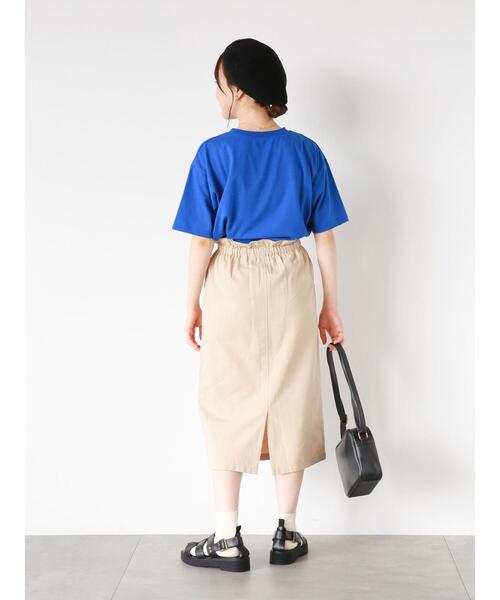 ehka sopo（エヘカソポ）の「◎ワンコ刺繍Tシャツ（Tシャツ/カットソー・レディース・ブルー/オフホワイト/ベージュ/ブラック・F）」の9枚目の写真