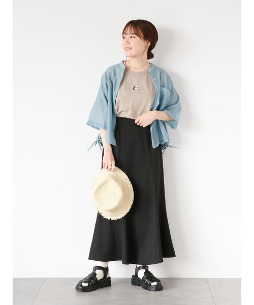 ehka sopo（エヘカソポ）の「◎ワンコ刺繍Tシャツ（Tシャツ/カットソー・レディース・ブルー/オフホワイト/ベージュ/ブラック・F）」の15枚目の写真