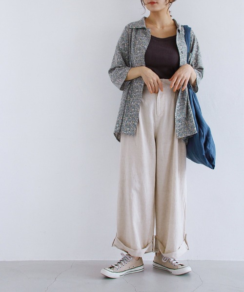 Crisp（クリスプ）の「サイドベルトワイドパンツ（その他パンツ・レディース・ベージュ/ナチュラル・FREE）」の12枚目の写真