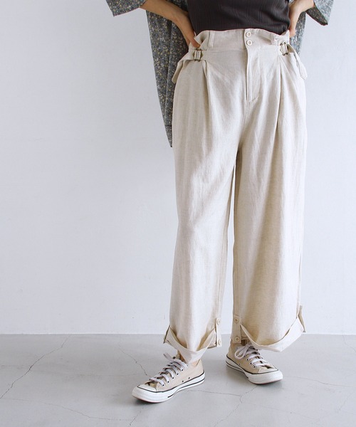 Crisp（クリスプ）の「サイドベルトワイドパンツ（その他パンツ・レディース・ベージュ/ナチュラル・FREE）」の15枚目の写真