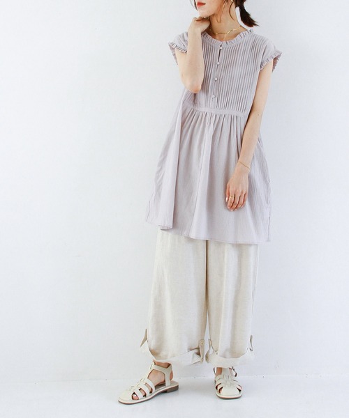 Crisp（クリスプ）の「サイドベルトワイドパンツ（その他パンツ・レディース・ベージュ/ナチュラル・FREE）」の20枚目の写真