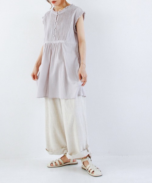 Crisp（クリスプ）の「サイドベルトワイドパンツ（その他パンツ・レディース・ベージュ/ナチュラル・FREE）」の21枚目の写真