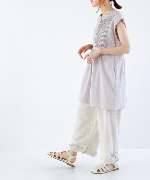 Crisp（クリスプ）の「サイドベルトワイドパンツ（その他パンツ・レディース・ベージュ/ナチュラル・FREE）」の22枚目の写真