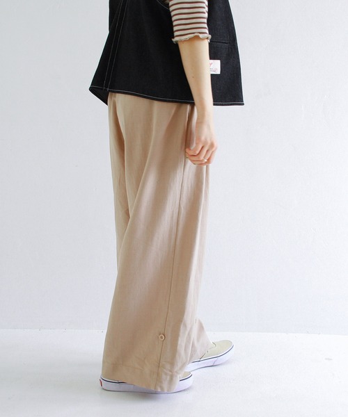 Crisp（クリスプ）の「サイドベルトワイドパンツ（その他パンツ・レディース・ベージュ/ナチュラル・FREE）」の3枚目の写真