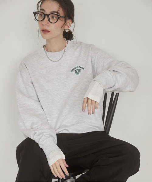 IENA - INSCRIRE クルーネックロゴスウェット　All Natural トレーナー IENA - INSCRIRE クルーネックロゴスウェット All Natural